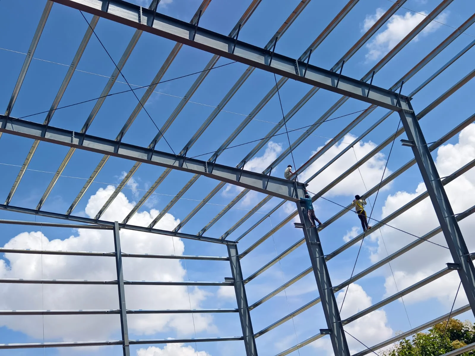 Roof framing and steel structure installation